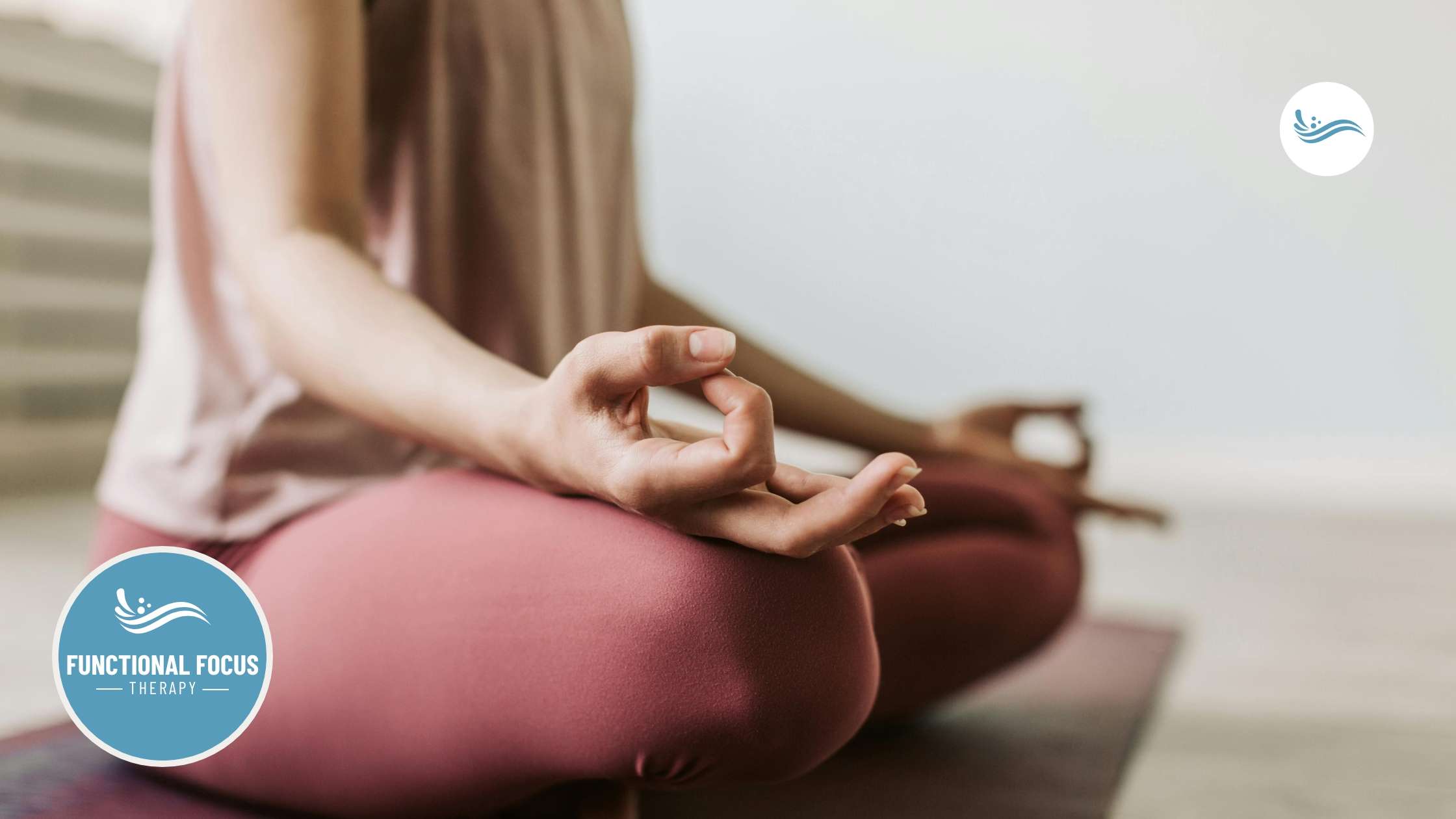 A woman meditating